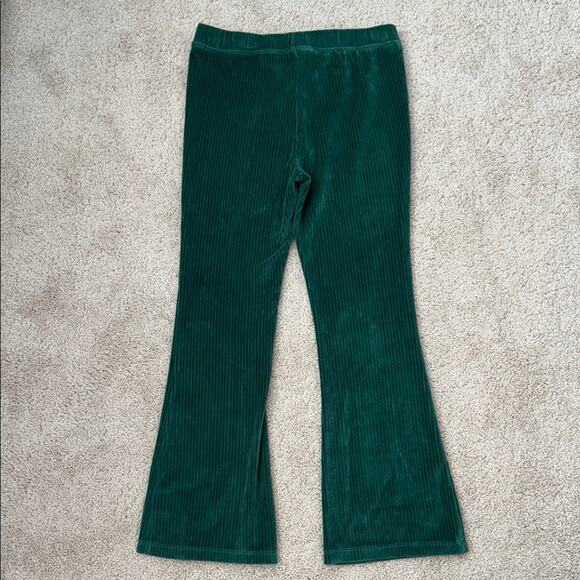 Cat and Jack Green Kids High Waist Corduroy Flare Pull On Pants Girls XL - Picture 7 of 7